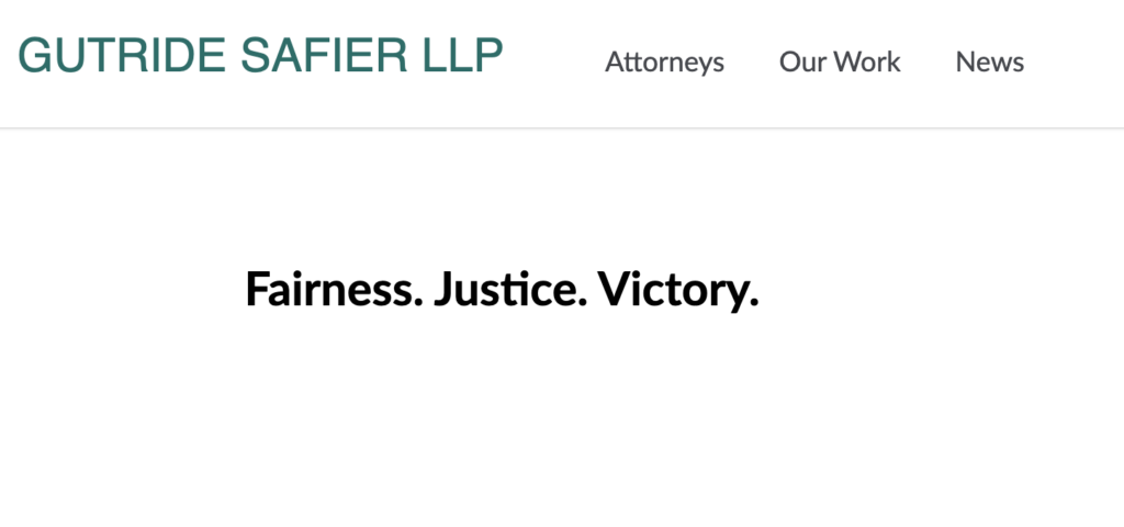 Fairness Justice Victory Gutride Safier LLP Litigation